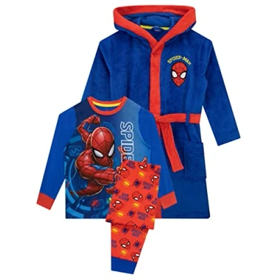 Image of Marvel Boys Dressing Gown Set Spiderman 7 8 Years