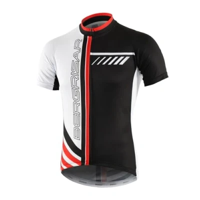 Image of BERGRISAR Men&#039;s Cycling Jerseys Short Sleeves Bike Bicycle Shirt 002white L