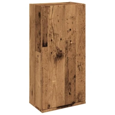 Image of vidaXL Wall Mounted Bathroom Cabinet/Toilet Vanity Unit/Cupboard Old Wood/Brown Engineered Wood 32x20x67 cm