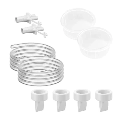 Image of Ardo Double Service Kit Spare Parts for Pumpsets. Replacement Lip Valves, Membrane Pots, Tubing &amp; Tube Connectors. Suitable Use with Alyssa, Calypso and Carum Breast Pumps