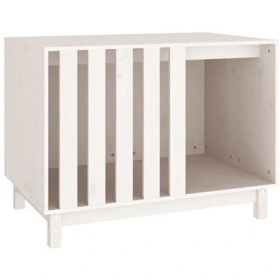 Image of vidaXL Dog House White 90x60x67 cm Solid Wood Pine