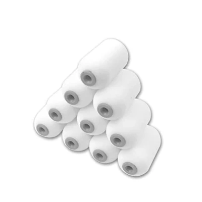 Image of ROLLINGDOG 2 Inch Foam Paint Roller Sleeves Mini Gloss Covers High Coatings on Smooth Surfaces(Pack of 10)