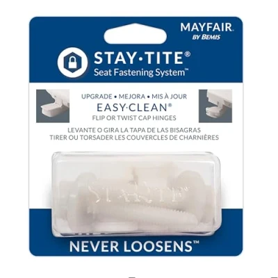 Image of Mayfair STATITEKIT Not Available STA TITE Toilet Seat Fastening Hardware Upgrade Kit, STATITE, White, 1 Count (Pack of 1)