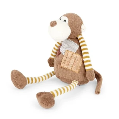 Image of Mousehouse Gifts Cute Stuffed Animal Soft Toy Cheeky Monkey Teddy with Striped Arms and Legs