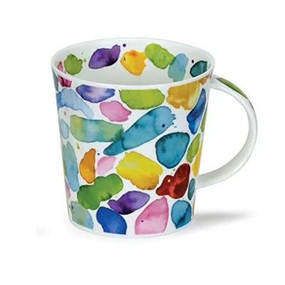 Image of Dunoon Cairngorm Fine Bone China Mug Collection Blobs! Green