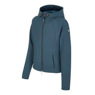 Image of LeMieux Young Rider Lottie Soft Shell Jacket Warm Fleece Lining Two Way Front Zip Petrol 13 14years