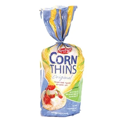 Image of Real Foods Corn Thins Original 3 x 150g