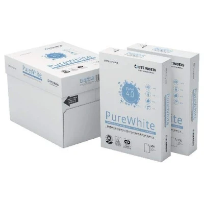 Image of 2500 sheets A4 Steinbeis Pure White 80gsm recycled copier paper
