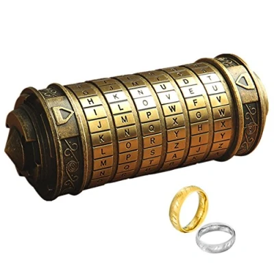 Image of Da Vinci Code Mini Cryptex For Christmas Valentine&#039;s Day Most Interesting Birthday Gifts Boyfriend and Girlfriend Brain Teaser Lock Puzzles