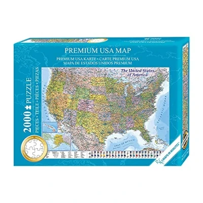 Image of USA Jigsaw Puzzle 2000 pieces The United States of America 97 x 69 cm Premium Map 2021 MAPS IN MINUTES