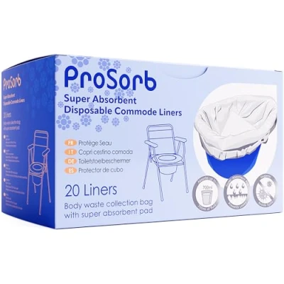 Image of Pack of 20 Prosorb Super Absorbent Disposable Commode / Bed Pan Liners