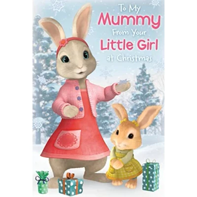 Image of Official Peter Rabbit Christmas Card to My Mummy from Your Little Girl