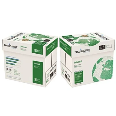 Image of 2 x Navigator Universal Paper Multifunctional Ream Wrapped 80gsm A4 White Ref NAV0317 [5 500 Sheets]