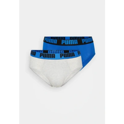 Image of Puma MEN Everyday Briefs 2 PACK Briefs, Men&#039;s, Size: Large, Blue/grey melange