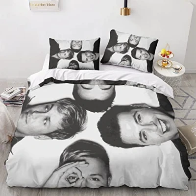 Image of XYueww Westlife Band Duvet Cover 3D Design Soft Comfortable Quilt Breathable Comforter Girls Boys With Zipper Closure Bedding Set 3Pcs Double（200x200cm）