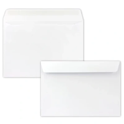 Image of 25x envelopes DIN C5 bright white (white) 16.2 x 22.9 cm self adhesive elegant for large invitations and cards birthdays or weddings