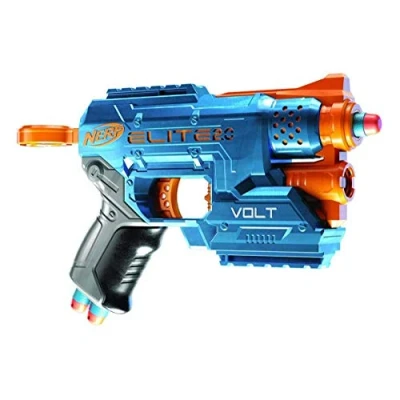 Image of Nerf Elite 2.0 Volt SD 1 Blaster 6 Official Darts, Light Beam Targeting, 2 Dart Storage, Tactical Rails to Customise for Battle, Multicolor, 5.71 x 26.67 20.32 cm