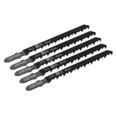 Image of Sealey Jigsaw Blade General Wood 100mm 6tpi Pack of 5