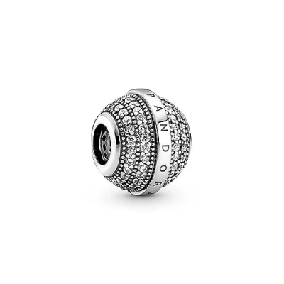 Image of Pandora Pavé &amp; Logo Charm 799489C01