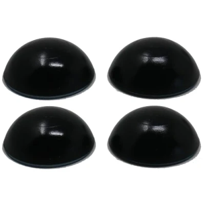 Image of fiXte Door Stop Bumpers Available in Black or White Rubber Wall Self Adhesive 32mm x 12mm (Pack of 4)