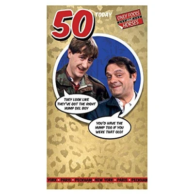 Image of Age 50 Birthday Card, Only Fools And Horses 50th Card Horses, Happy
