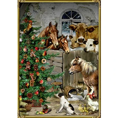Image of Coppenrath Festive Farm A4 Traditional Picture Advent Calendar Designed by Barbara Behr