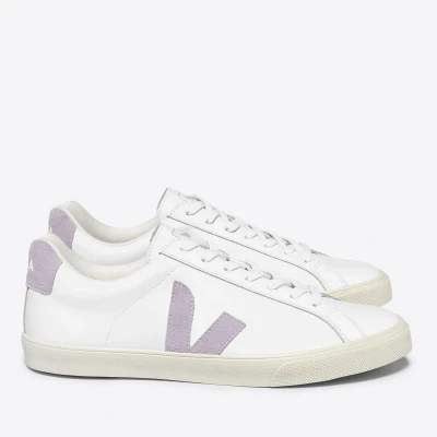 Image of Veja Esplar LOGO Trainers, Women&#039;s, Size: 4, Extra white/parme Leather