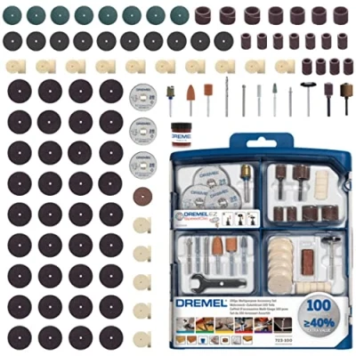 Image of Dremel 723 EZ SpeedClic Accessory Set 100 Rotary Tool Accessories for Cutting, Carving, Sanding, Cleaning, Grinding, Polishing, Sharpening, 2615S723JA