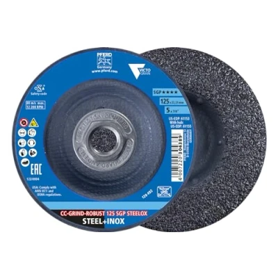 Image of Grinding disc, CC Grind® Robust, 5&quot; x 5/8 11, SGP STEELOX VICTOGRAIN®, Ceramic
