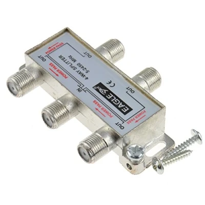 Image of kenable F Type Screw Connector Satellite Splitter 1 Input to 4 Out 5 2.45GHz [4 way]