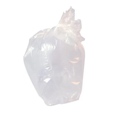 Image of Jantex Heavy Duty Recycled Bin Bag 18kg 120ltr Clear (Pack of 100)
