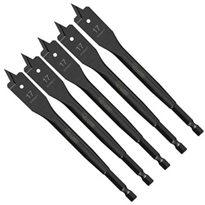 Image of 5 x SabreCut SCRIW17_5 17mm 152mm Impact Rated Flat Wood Spade Bits Compatible with Bosch Dewalt Makita Milwaukee and Many Others