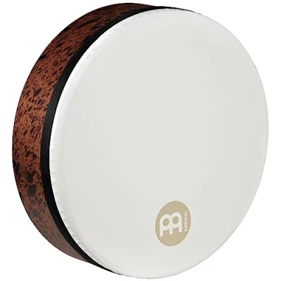 Image of Meinl Percussion Mizhar Drum Instrument Medium Small Handdrum with Synthetic Skin Diameter 14 Inches Tunable Siam Oak, Brown (FD14T D TF)