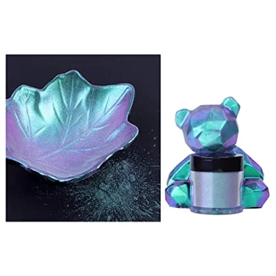 Image of Chameleon Powder Color Shift Mica For Epoxy Resin Pearl Pigment Painting Soap Making Slime Multi Colormauve Blue Green