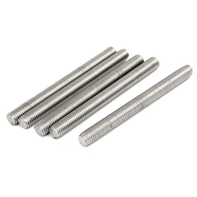 Image of Sourcingmap M10 x 110mm 1.5mm Pitch 304 Stainless Steel Fully Threaded Rods Bar Studs 5 Pcs