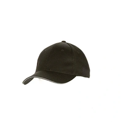 Image of Colour by Chef Works BCCT GRY 0 Cool Vent Baseball Cap, Grey Trim, One Size, Black