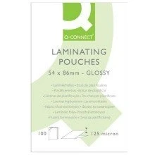 Image of Q Connect 54x86mm Hot Laminating Pouch Credit Card 125mym (Pack of 100)