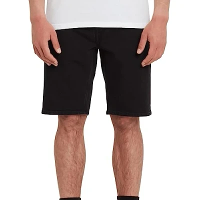 Image of Volcom Solver Denim Shorts in Black Out