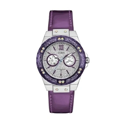 Image of GUESS Women Analogue Quartz Watch with Leather Strap W0775L6