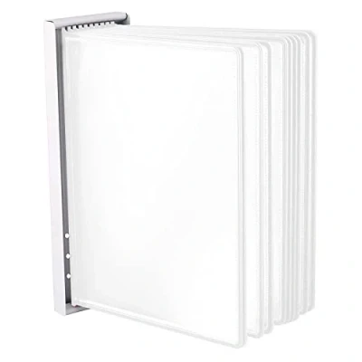 Image of LEVIATAN Wall Display Board System Lectern Document Organiser Consultation and Presentation Documents Plastic Case for Papers Includes 10 Panels Size: A4 Colour: White