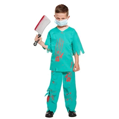 Image of HENBRANDT Children&#039;s Bloody Doctor Halloween Fancy Dress Costume (Medium / 7 9 Years)