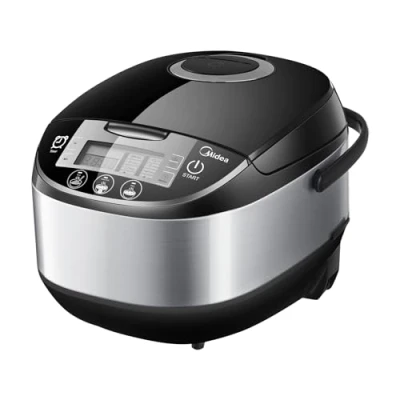 Image of Midea Multifunctional Rice Cooker With Steamer (10 cup, 1.8 litre) 11 Multicooker functions, LED display, Warmer, Timer, Non Stick Removable Inner Pot (Black)