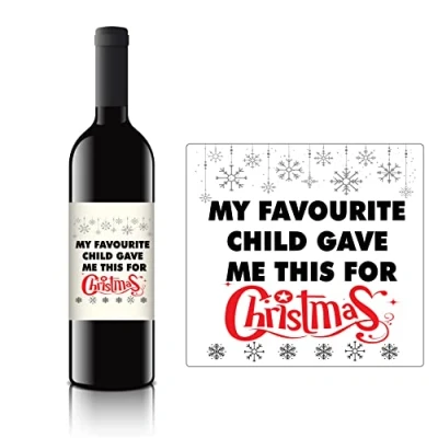 Image of My Favourite Child Gave Me This Novelty Wine Label Mug Dad Mum Mens Gift Present For Him Husband Nan Grandma Granddad Boyfriend Birthday Christmas Xmas Idea Prank Fun Funny April Fools