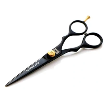 Image of Professional Hair Cutting Scissors with Ultra Sharp Convex Edge Blades 6 inch Black, Presentation Case