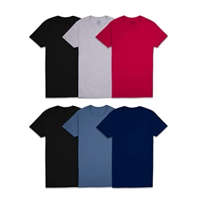 Image of Fruit of the Loom Men&#039;s Legendary Crew T Shirt, Regular 6 Pack Colors May Vary, Large (Pack 6)
