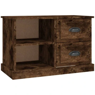 Image of vidaXL TV Cabinet Smoked Oak 73x35.5x47.5 cm Engineered Wood