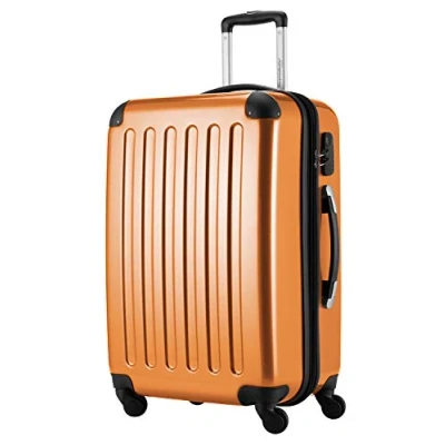 Image of HAUPTSTADTKOFFER Alex Luggage Suitcase Hardside Spinner Trolley 4 Wheel Expandable, 65cm, orange