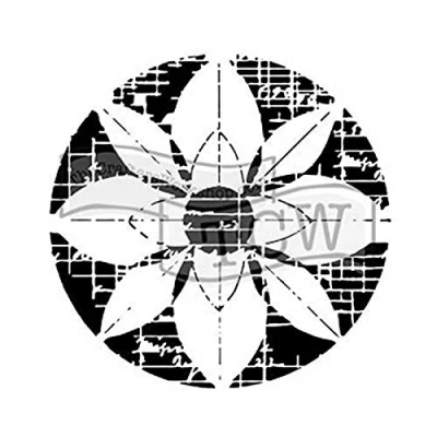 Image of The Crafters Workshop Stencil Flower Grid, Synthetic Material, 18 x 16 0.1 cm