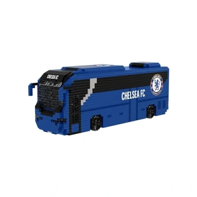 Image of FOCO Officially Licensed Chelsea FC Football BRXLZ Bricks 3D Coach Toy Model Premier League Construction 1347 Pieces Ages 12+ Sports Merchandise