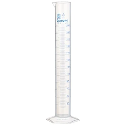 Image of neoLab E 1614 Measuring Cylinder, Tall Shape, 250 ml/2 ml, Polypropylene (PP), Hexagonal Base